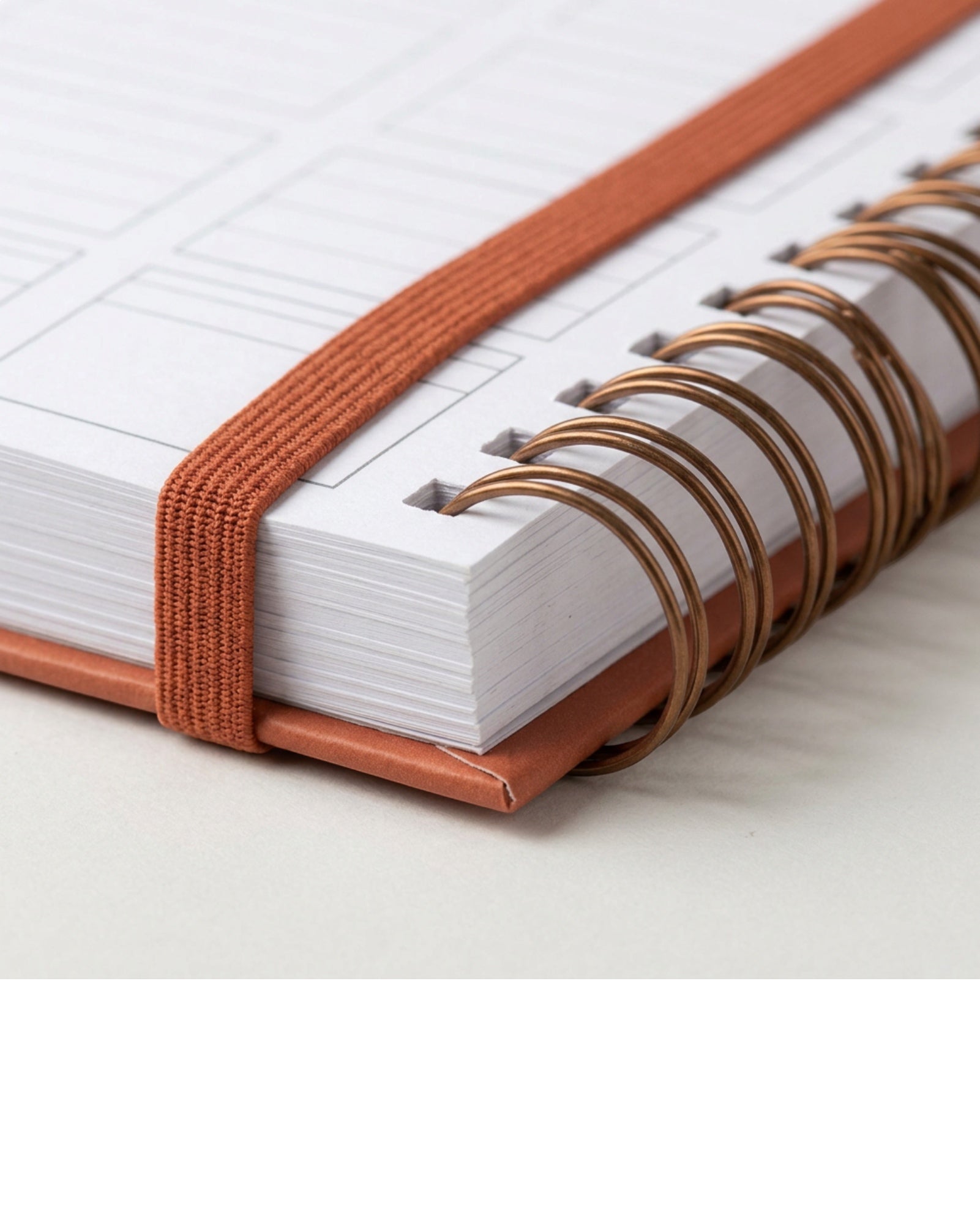 Bhnxj B6 Undated Weekly Wire Planner Terracotta - Detail view