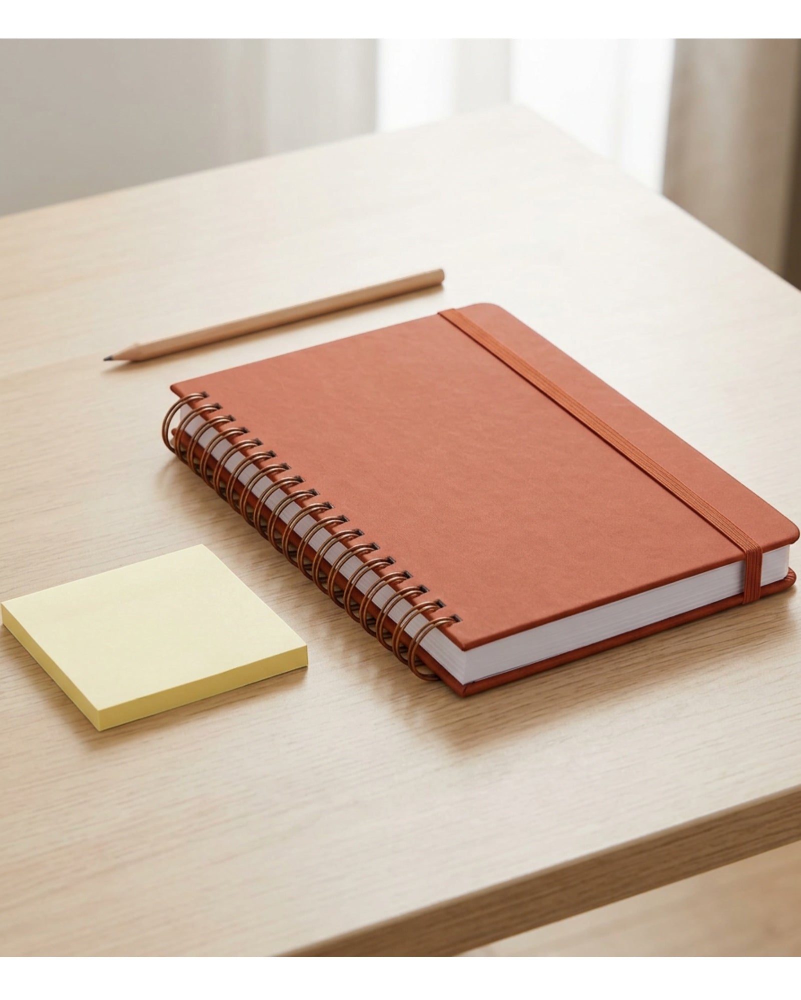 Bhnxj B6 Undated Weekly Wire Planner Terracotta - Lifestyle view